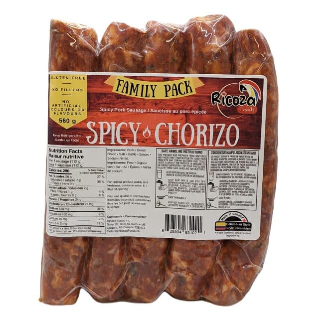 Chorizo Spicy Colombiano Ricoza 560gr