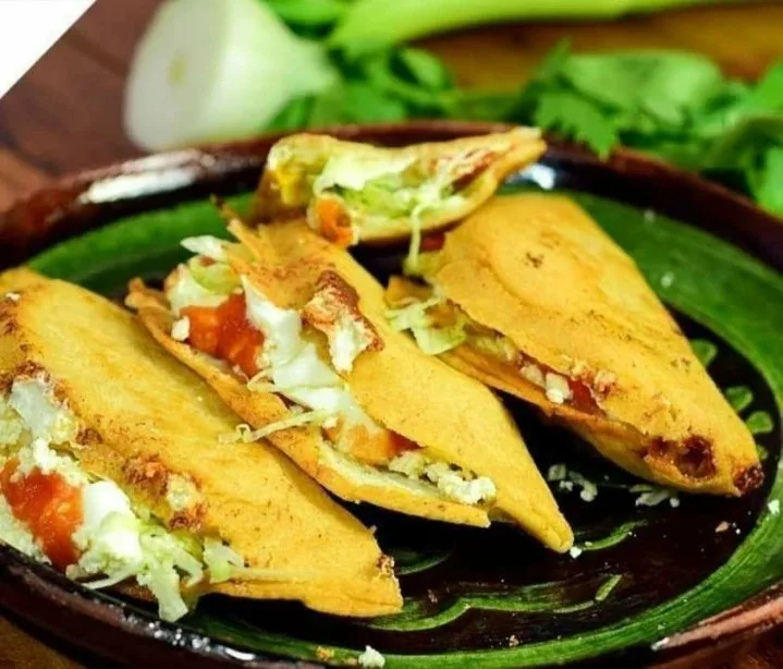 Crisp folded quesadillas served at Fiesta Market and Restaurant