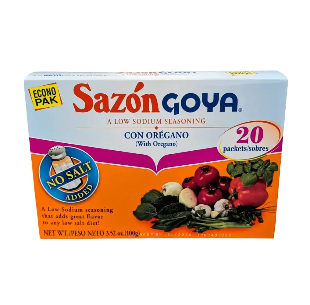 Goya Sazón Low Sodium with Oregano 100g seasoning