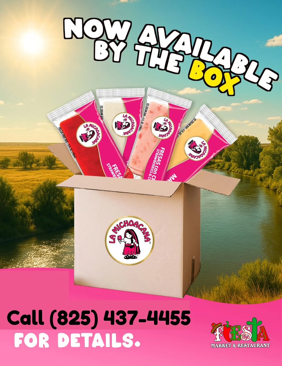 La Michoacana paletas available at Fiesta Market & Restaurant
