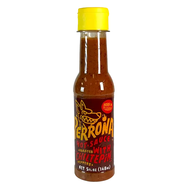 Bottle of Perrona Hot Sauce Roasted 5oz