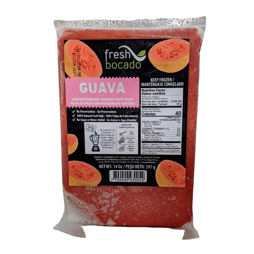 Guava Guayaba Fresh Bocado 397g frozen guava pulp for juices smoothies desserts and Latin recipes