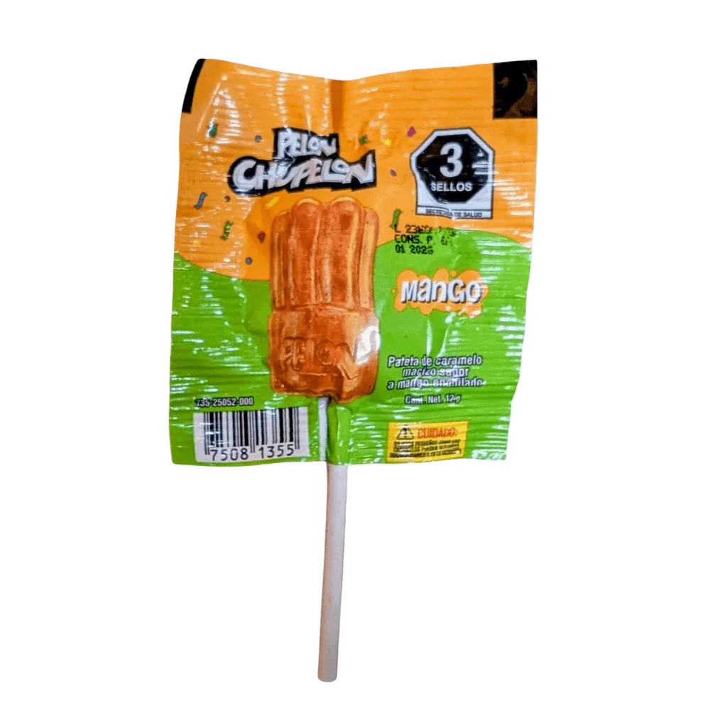Pelon Chupelon Mango Individual Mexican mango candy with sweet spicy chili flavour