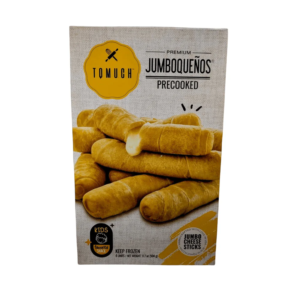 JumboQuenos Precooked TQMUCH 6ct Venezuelan jumbo cheese sticks for snacks and appetizers