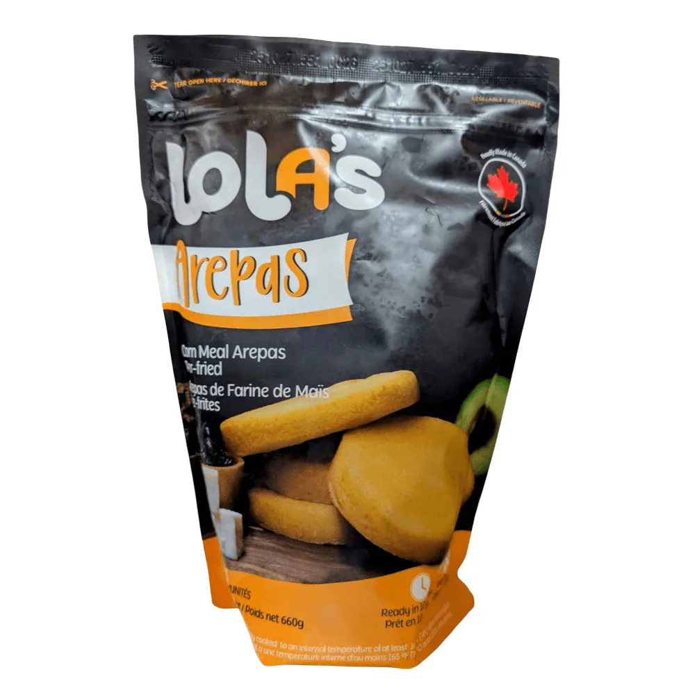 Mini Arepas Lolas bolsa c/6 pcs 660g traditional corn arepas for Latin American meals