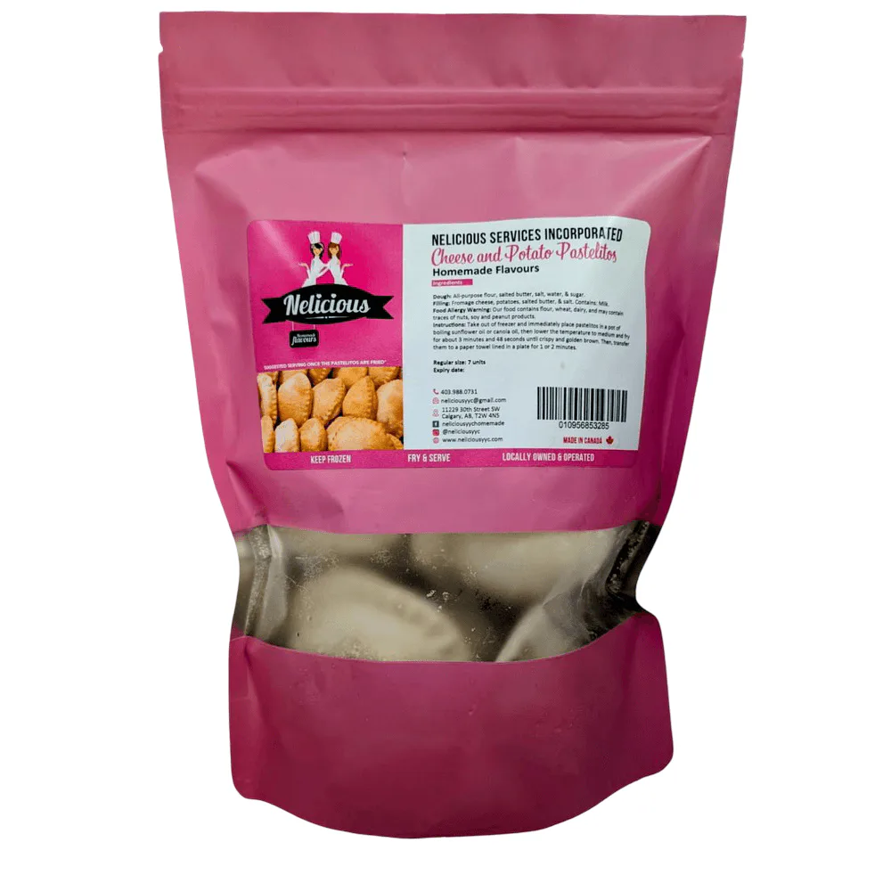 Cheese and Potato Nelicious 7pcs Latin American cheese and potato pastries for snacks and appetizers