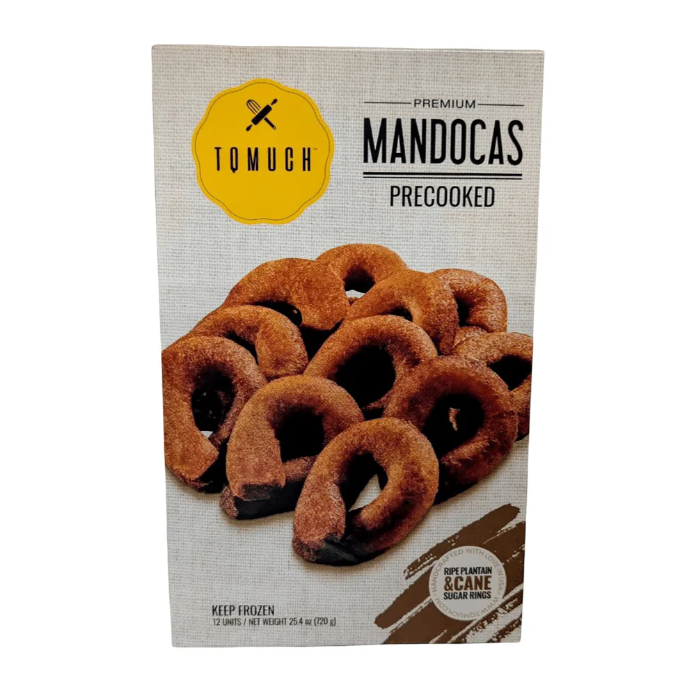 Mandocas TQMUCH 12ct 720g Venezuelan plantain and cheese rings for snacks and breakfast