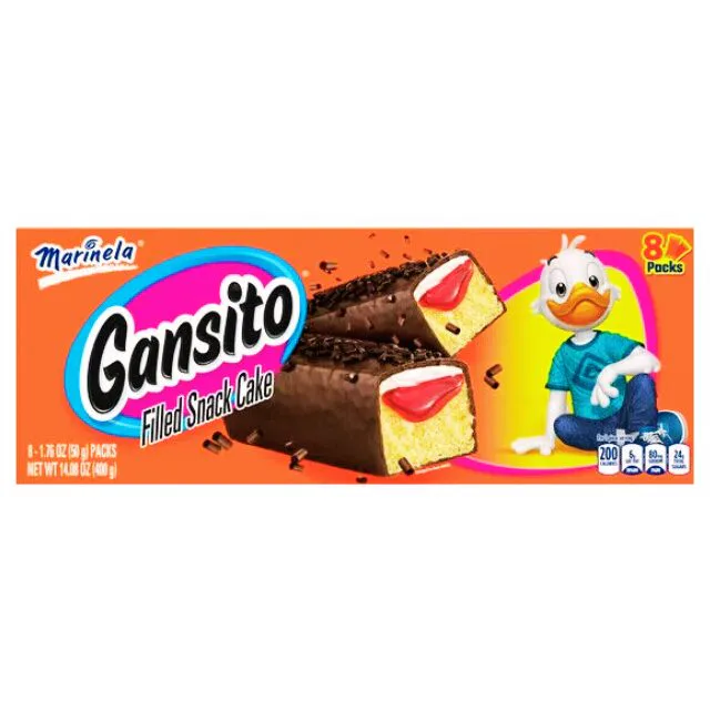 Gansito Filled Snack Cake Marinela 8 Packs 400gr