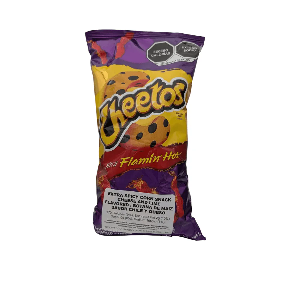 Cheetos Xtra Flamin Hot spicy corn snack