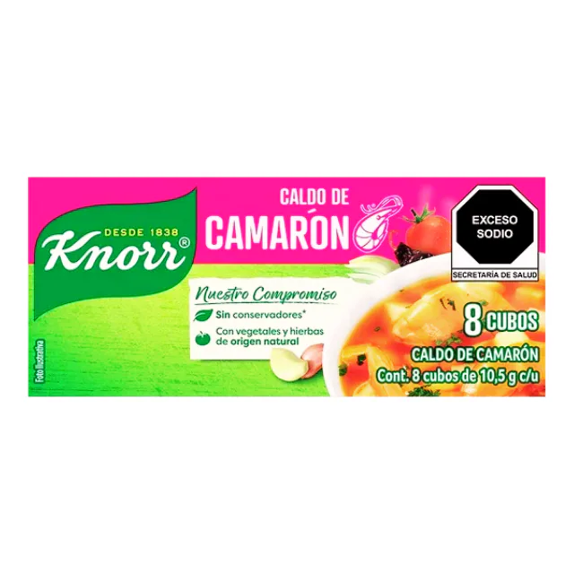 Knorr Caldo de Camaron 8 Cubos 10.5gr c/u