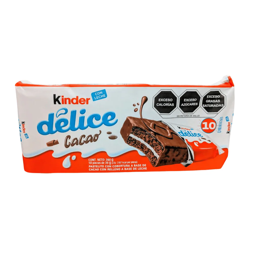 Kinder Délice Cacao 10 piece chocolate snack cakes