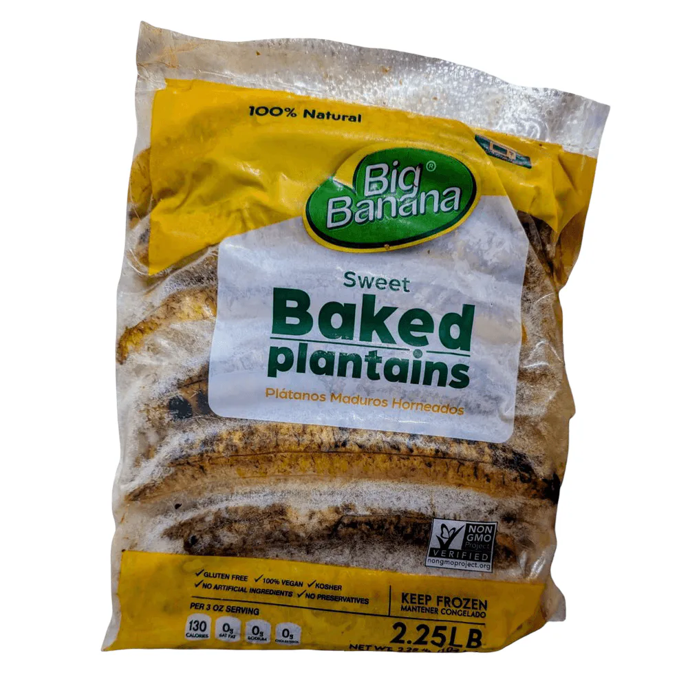 Big Banana Baked Plantains 2.25lbs ready to heat sweet plantains for Latin meals