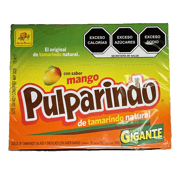 Pulparindo Mango Gigante Caja 16pcs (448g)