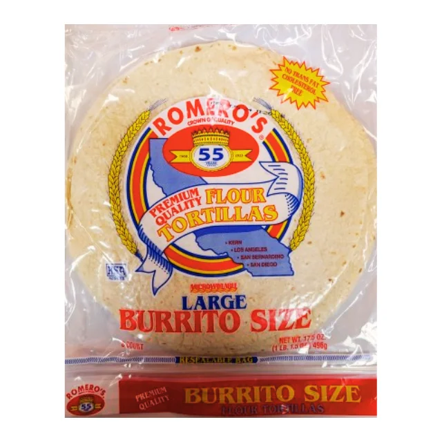 Romero’s Flour Tortillas Large Burrito Size 8pcs 17.5oz