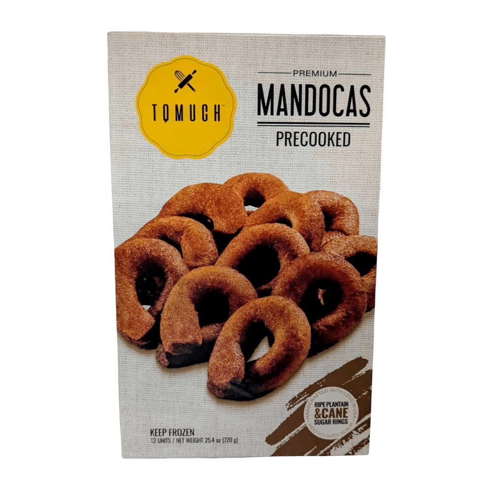 Mandocas TQMUCH 12ct 720g Venezuelan plantain and cheese rings for snacks and breakfast