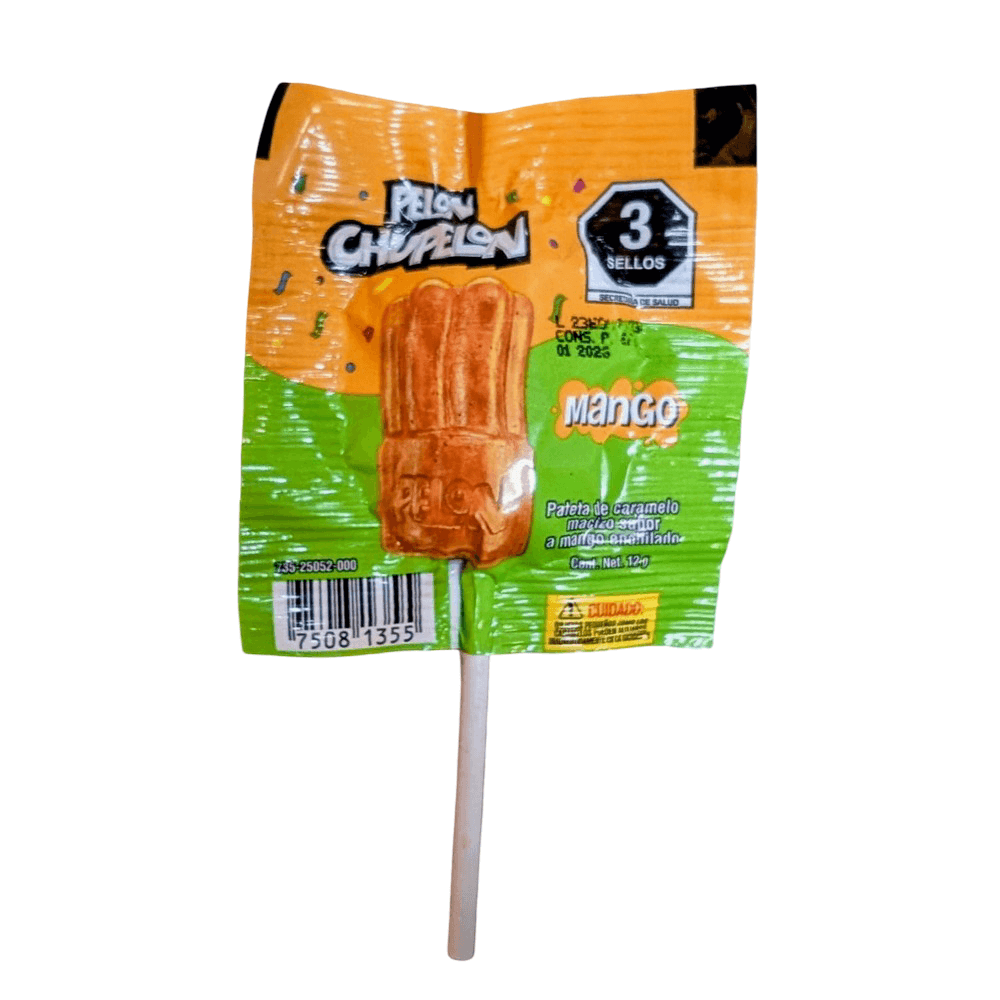 Pelon Chupelon Mango Individual Mexican mango candy with sweet spicy chili flavour